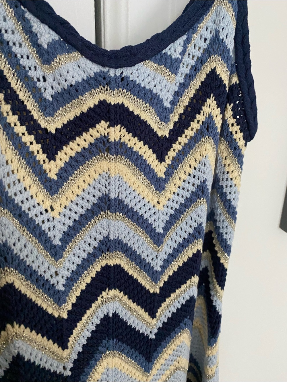 Maje Crochet Knit Maxi Dress 40 L 8 - Picture 7 of 8